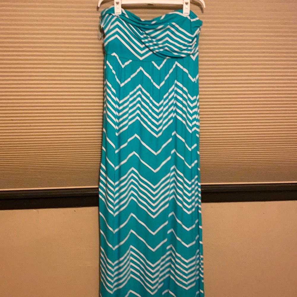Strapless maxi dress